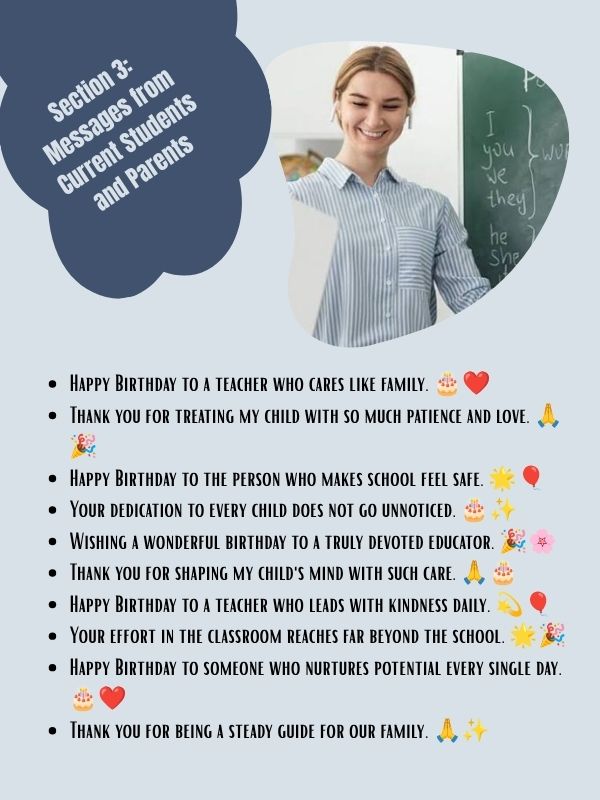 Section 3: Messages from Current Students and Parents