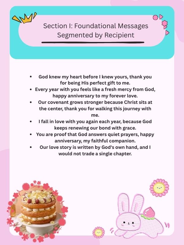 Section I: Foundational Messages Segmented by Recipient