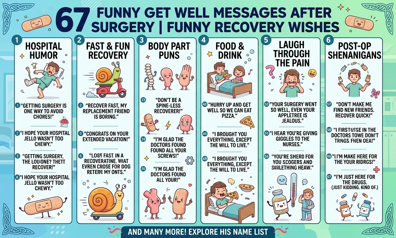 67 Funny Get Well Messages After Surgery | Funny Recovery Wishes