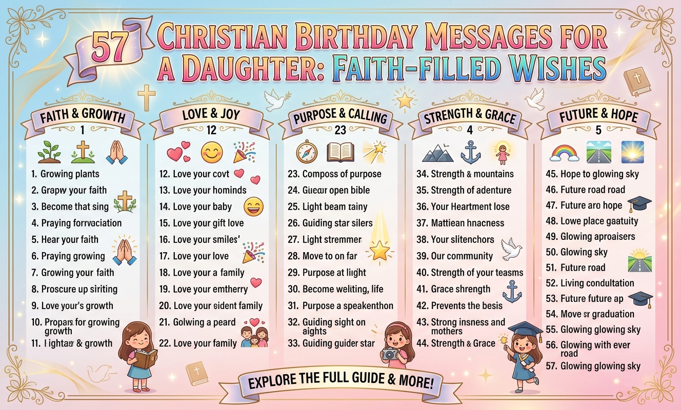 57 Christian Birthday Messages for a Daughter: Faith-Filled Wishes