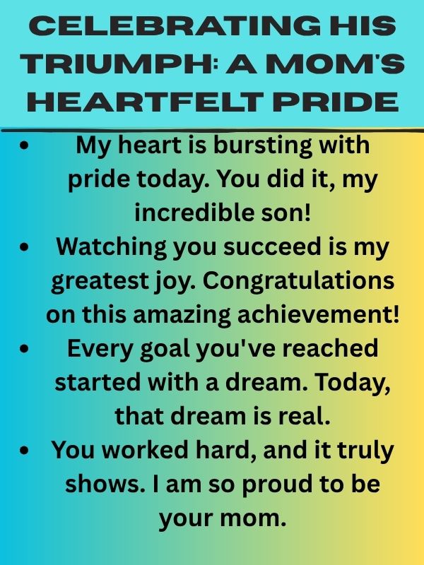 Celebrating His Triumph: A Mom's Heartfelt Pride