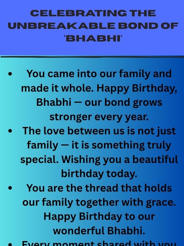 Celebrating the Unbreakable Bond of 'Bhabhi'