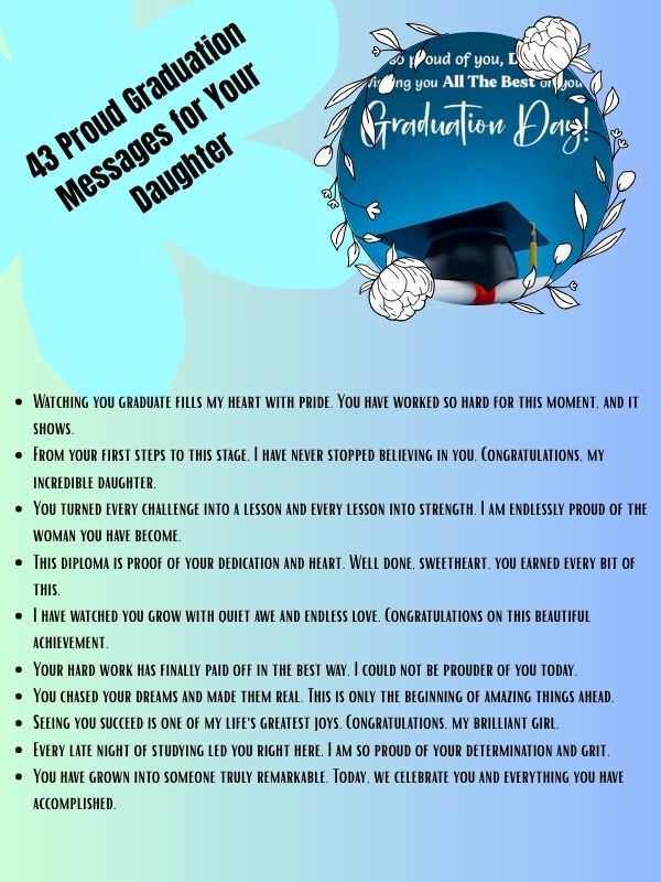43 Proud Graduation Messages for Your Daughter