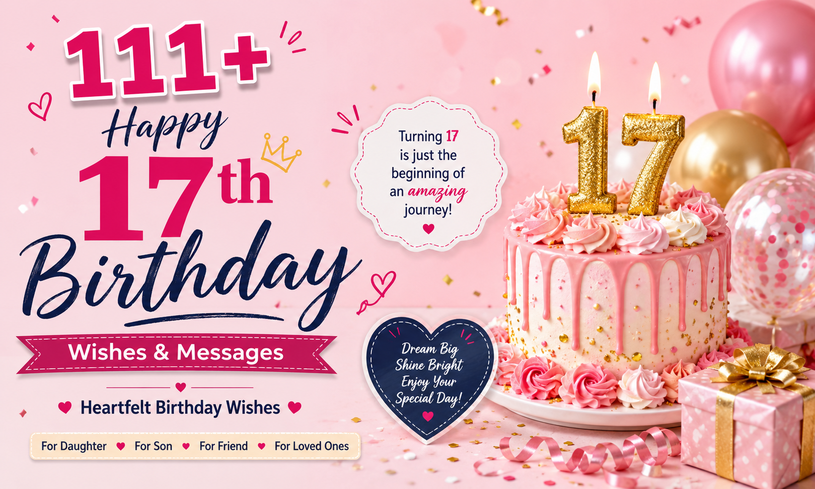 111+ Happy 17th Birthday Wishes & Messages | Heartfelt Birthday Wishes