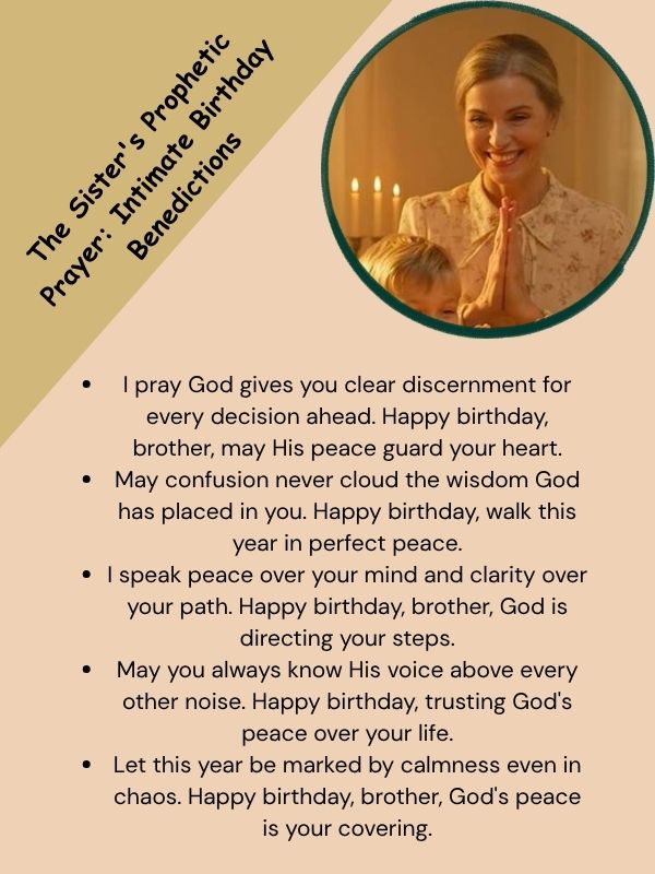 The Sister's Prophetic Prayer: Intimate Birthday Benedictions
