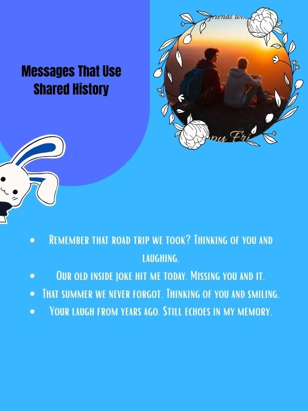 Messages That Use Shared History